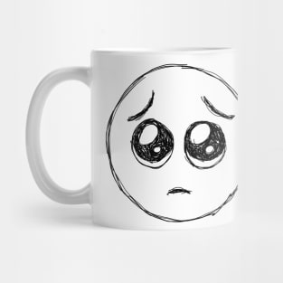 Dark and Gritty Pleading Face Emoji with BIG CUTE EYES Mug